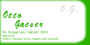 otto gacser business card