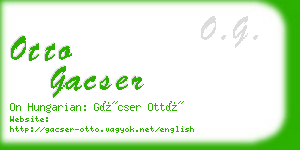 otto gacser business card